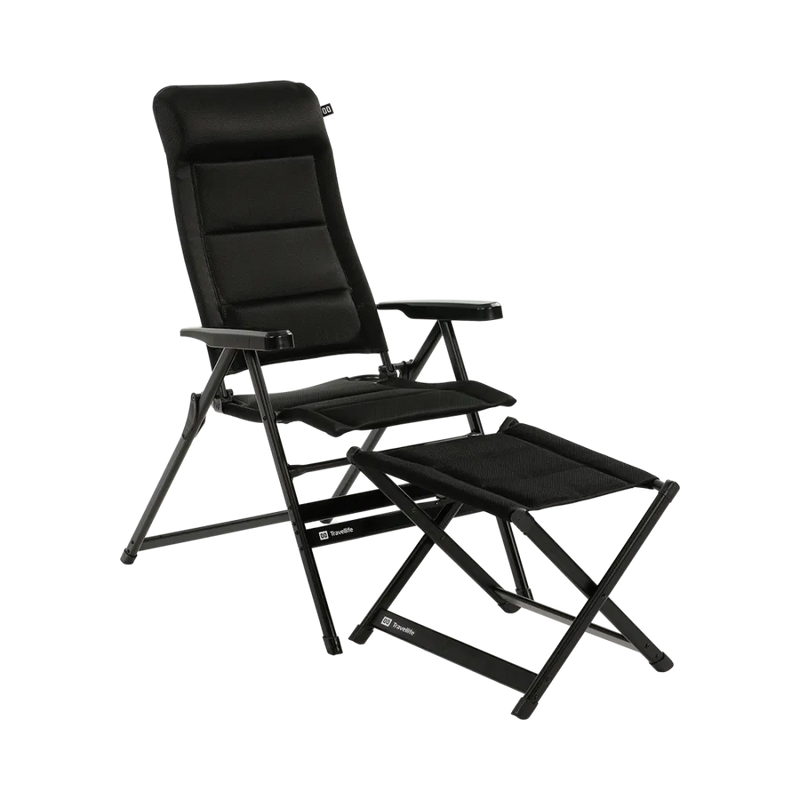 Travellife Barletta Recliner Comfort Xl Black 2130060 | recliners & loungers, beach, garden