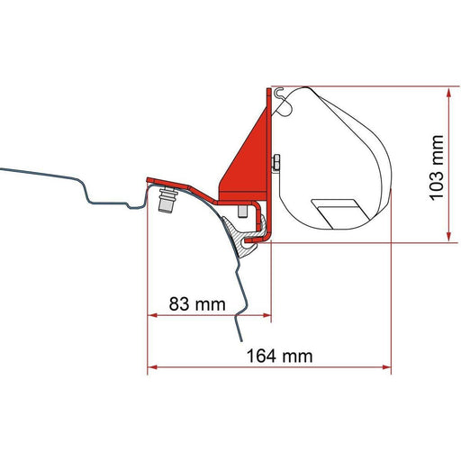 Fiamma F35 Kit for VW T5/T6: Compatible with Reimo Rail Bracket Fiamma - UK Camping And Leisure