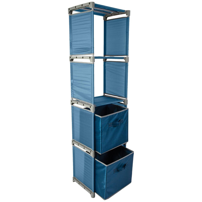 Pack away shelf unit with 2 x Storage Boxes C0106 Quest - UK Camping And Leisure