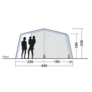 Outwell Virginia 5 Air TC 5 Berth Three Room Tunnel Tent - View 13