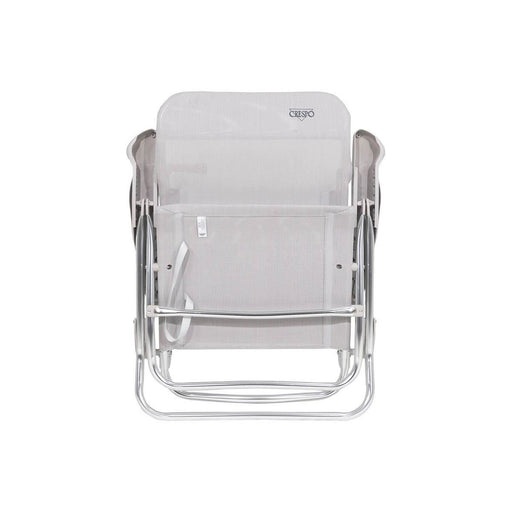 Crespo Beach Chair AL/223 Light Grey Crespo - UK Camping And Leisure