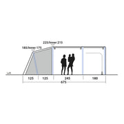 Outwell Lowa 6 Air 6 Berth Four Room Tunnel Tent - View 19