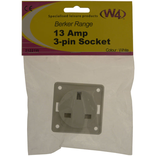 Berker 13A Socket White 21221W W4 - UK Camping And Leisure