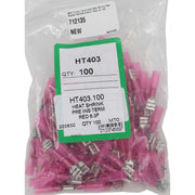 AMC Red Heat Shrink Female Spade Terminal (6.3mm x 0.8mm / 100 Pack) AMC - UK Camping And Leisure