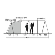 Outwell Edmonds 6 TC 6 Berth Four Room Tunnel Tent - View 21