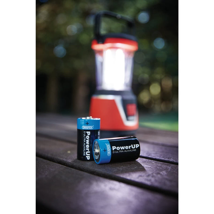 Draper PowerUP Ultra Alkaline D Batteries (Pack of 4) 03979 Draper - UK Camping And Leisure