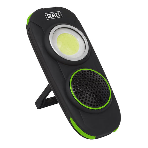 Sealey Rechargeable Torch Light Wireless Speaker 10W COB LED 500 Lumens Lamp Sealey - UK Camping And Leisure