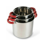 Kampa Space Saver Deluxe Cook Set Stackable Stainless Steel Caravan Motorhome Kampa - UK Camping And Leisure