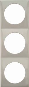 BERKER TRIPLE FRAME WHITE - FLOW BEVELLED 21248W