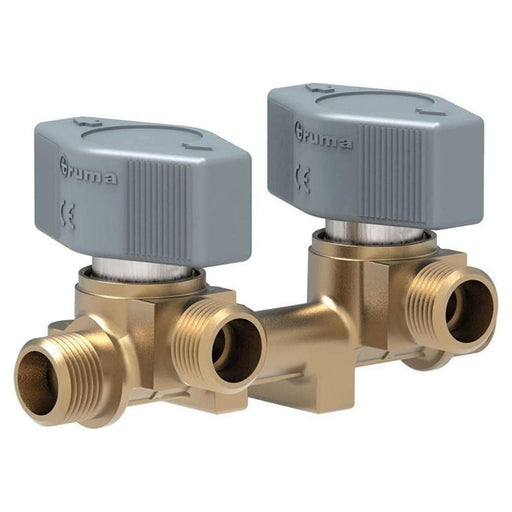 Truma VK2 8mm 2 Way Gas Manifold Valve with Brass Olives for RVs Truma - UK Camping And Leisure