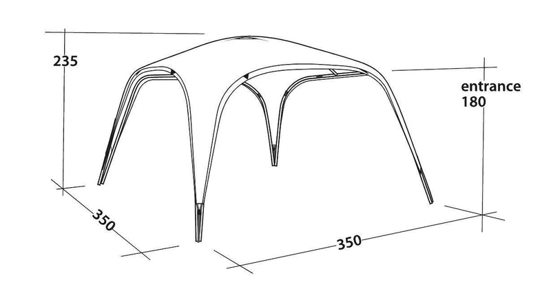 Event Lounge Large 3.5 x 3.5m Shelter 111359 - Versatile Outdoor Gathering Space