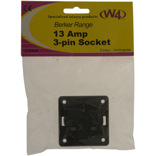 MDS1203 W4 13amp socket  Anthracite 21221A W4 - UK Camping And Leisure