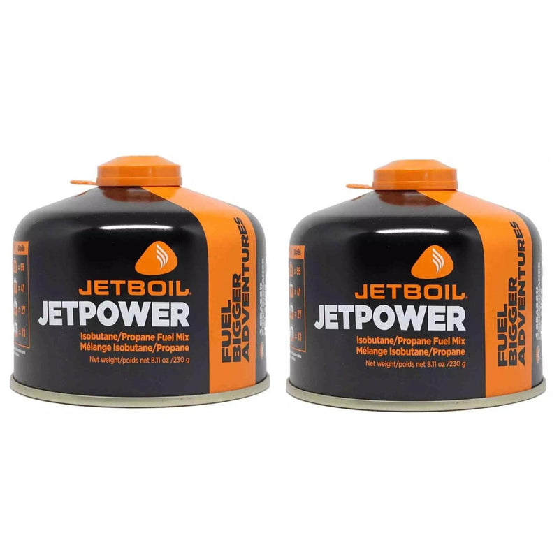 2x Jetboil JetPower Butane Gas Fuel 230g Canister Jetboil - UK Camping And Leisure