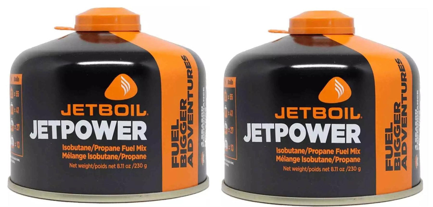 2x Jetboil JetPower Butane Gas Fuel 230g Canister Jetboil - UK Camping And Leisure