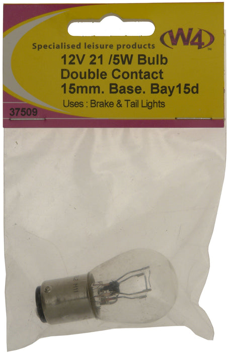W4 Stop & Tail Bulb 215W 12V 37509 W4 - UK Camping And Leisure