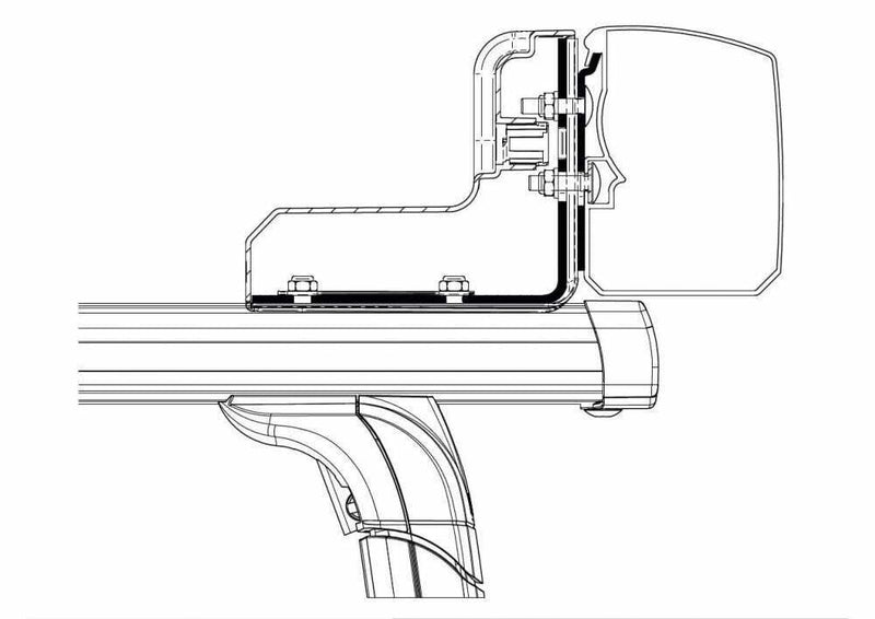 Thule Adapter Bracket SET fits Thule Roof Bars Racks to fit Thule Omnistor 3200