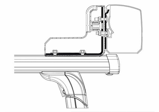 Thule Adapter Bracket SET fits Thule Roof Bars Racks to fit Thule Omnistor 3200