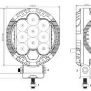 Maypole 7" Inch Spot & Flood Round 12 24 V Volt LED Light Dip Side 125M Beam 40W E - View 2