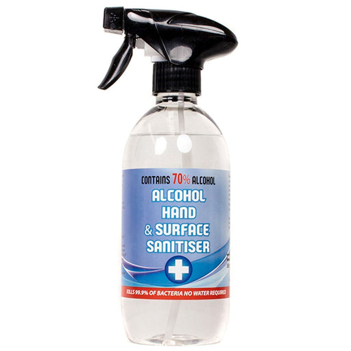 AG Hand Sanitiser Spray 500ml: 70% Alcohol Spray, Kills Germs & Bacteria AG - UK Camping And Leisure