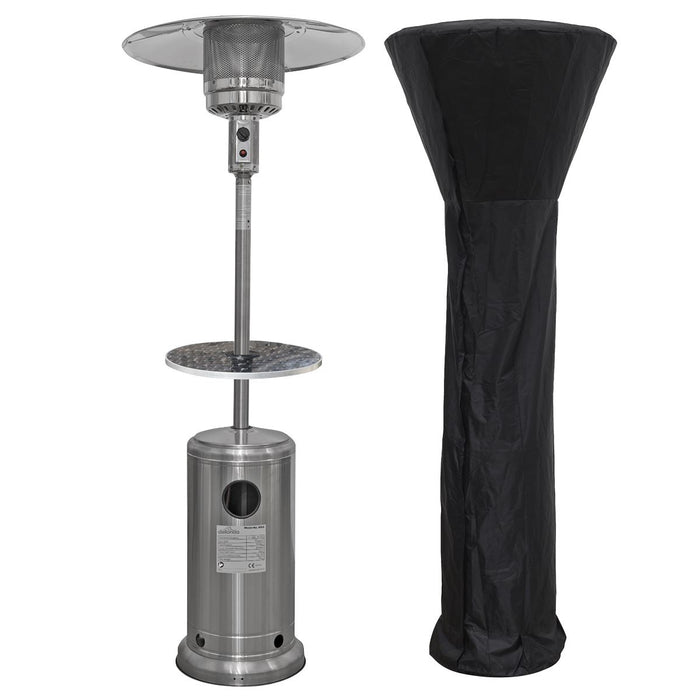 Dellonda Freestanding Gas Patio Heater 13kW with Wheels Table & Cove Dellonda - UK Camping And Leisure