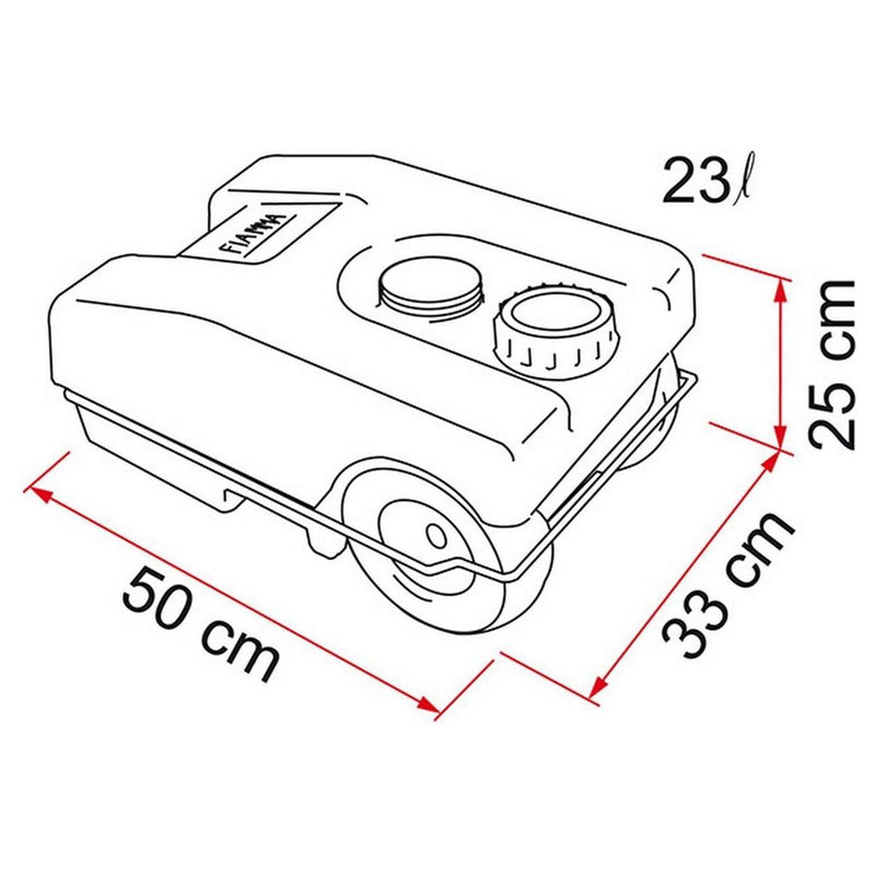 Fiamma Waste Water Roll-Tank 23L (02428A01-) Fiamma - UK Camping And Leisure