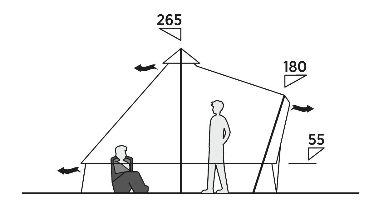Easy Camp Vaulen Tipi Tent Dark Sand 7 Person Easy Camp - UK Camping And Leisure