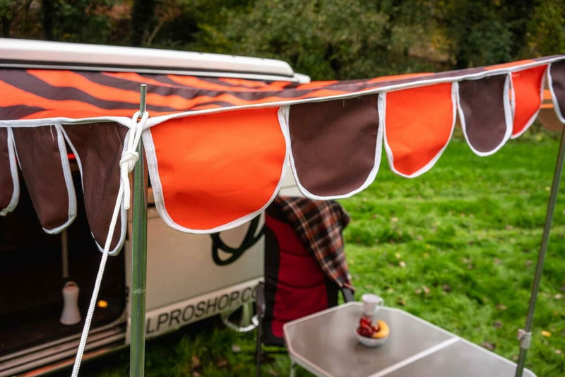 Olpro Retro Shade Campervan Canopy Orange/ Brown | motorhome