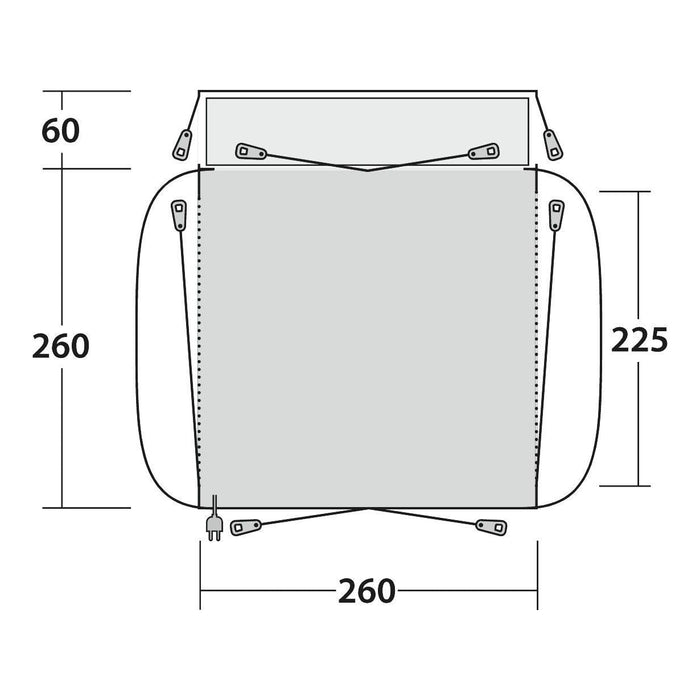 Outwell Milestone Lux  Poled Driveaway Campervan Awning Outwell - UK Camping And Leisure