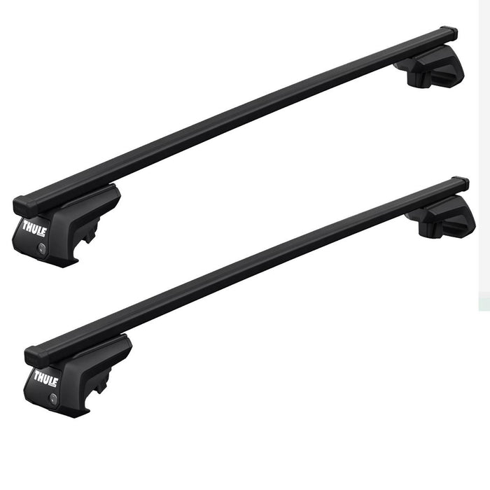 Thule SquareBar Evo Roof Bars Black fits Opel Omega 1994-2003 Estate 5-dr with Raised Rails Thule - UK Camping And Leisure