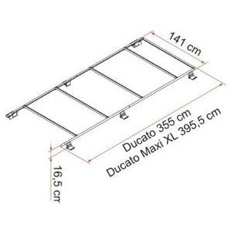 Fiamma Roof Rail Ducato - Deep Black - 05808A01A 05808A01A Fiamma - UK Camping And Leisure
