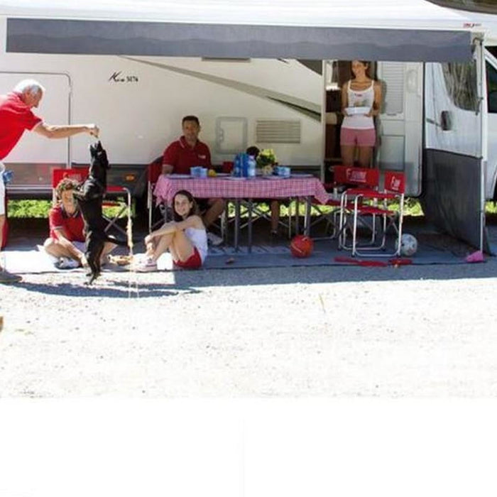 Fiamma Polar White F45L 550 Awning Sahara Fabric (06530B01S) Winch Handle Wall Mounted Fiamma - UK Camping And Leisure