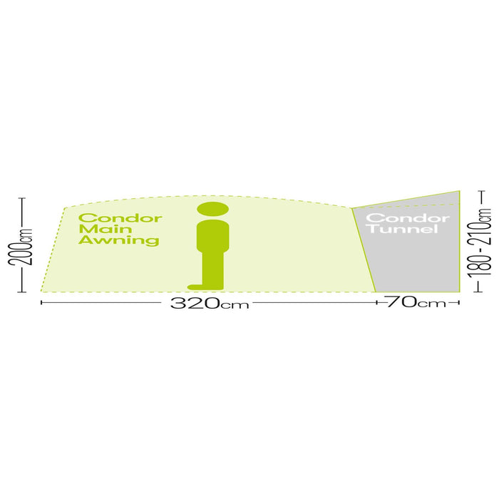 Quest Condor Air Low Tunnel A3518LT Quest - UK Camping And Leisure