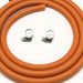 2m 8mm I/D LPG Butane/Propane Gas Hose With 2 Stainless band Hose Clips - UK Camping And Leisure