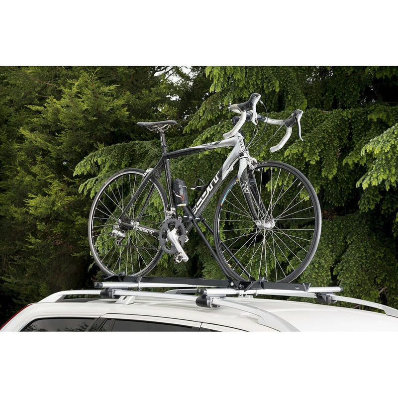 2x Car Roof Mounted Rack Bar Mounted Bike Cycle Carrier Upright Bike Carrier UKB4C - UK Camping And Leisure