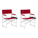 2x Isabella Directors Chair Red Side Table Caravan Garden Camping Isabella - UK Camping And Leisure