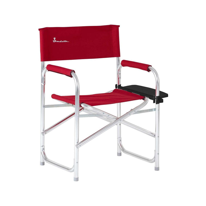 2x Isabella Directors Chair Red Side Table Caravan Garden Camping Isabella - UK Camping And Leisure