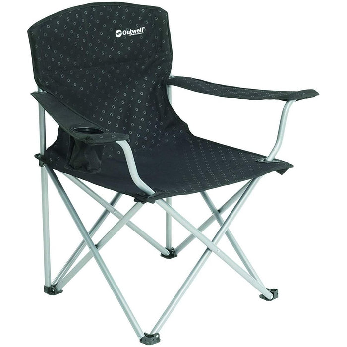 2x Outwell Catamarca Folding Chair Camping Caravan Fishing Black 2022 125kg Outwell - UK Camping And Leisure