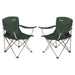 2x Outwell Catamarca Folding Chair Camping Caravan Fishing Green 2022 125kg - UK Camping And Leisure