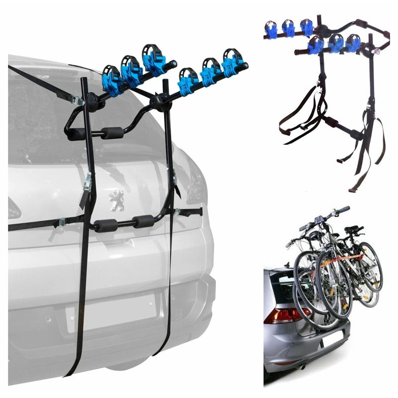 3 Bicycle Bike Car Cycle Carrier Rack Universal Fitting Hatchback Estate High Summit - UK Camping And Leisure