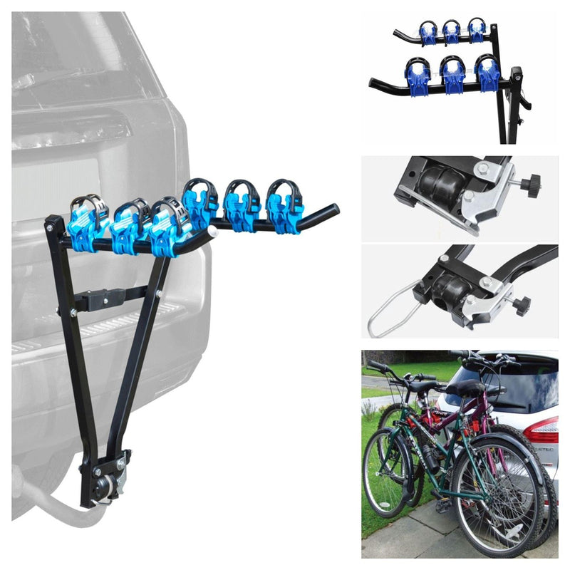 3 Bike Carrier Rear Towbar Towball Mount Cycle Rack Bicycle UKB4C - UK Camping And Leisure