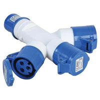 3 Way 16 Amp 240V Electric Mains Hook Up Adaptor Splitter for Caravans or Motorhomes