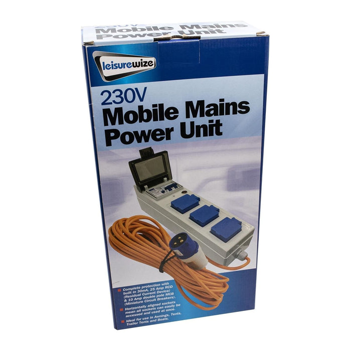 3 Way Mobile Mains Power Unit UK Camping And Leisure
