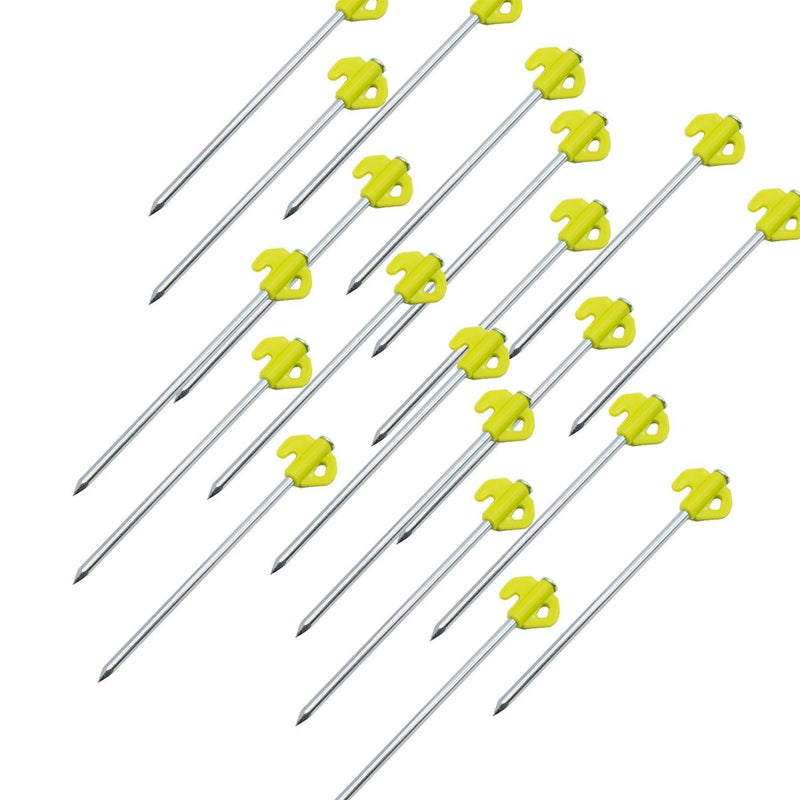 30 x Titan Glow in the Dark Ground Rock Pegs 20cm 8" Via Mondo - UK Camping And Leisure