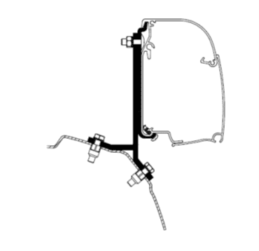 Thule Adapter T Omnistor 4200 – Ford Transit / Tourneo Custom LHD (Fixed Mount) Thule - UK Camping And Leisure