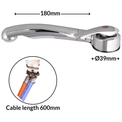 Single Lever Twist Mixer Tap Left Hand Nova - UK Camping And Leisure