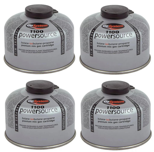 4x Go System PowerSource Butane Propane Threaded Gas Canister - 100g Go System - UK Camping And Leisure