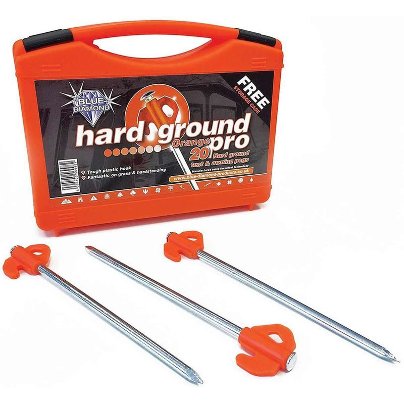 Blue Diamond Hard Ground Pro Pegs (Case Of 20) Blue Diamond - UK Camping And Leisure