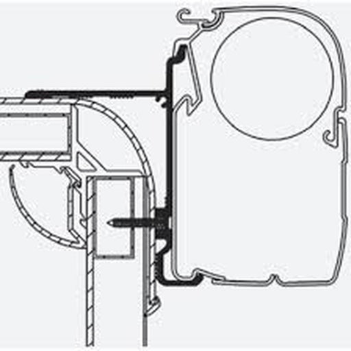 Thule Adapter Wall Pilote Explorateur (set: 2x 8cm + 2x 40cm) Omnistor 5200 / 8000 / 4200 Thule - UK Camping And Leisure