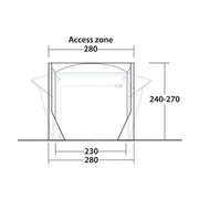Outwell Mid/Tall Connection Cross PowerAir Access zone 240-270cm - View 4