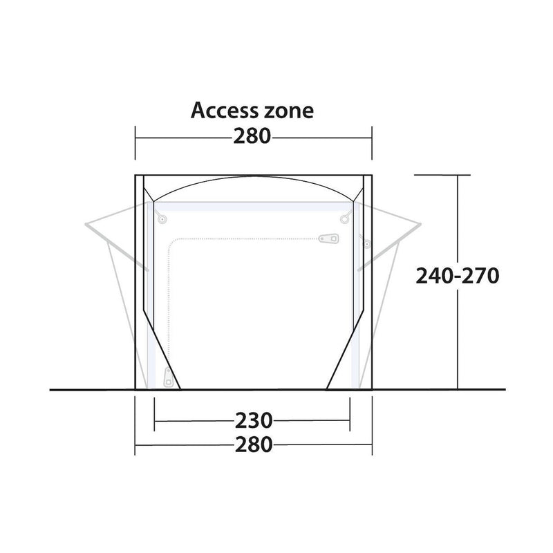 Outwell Mid/Tall Connection Cross PowerAir Access zone 240-270cm - View 4